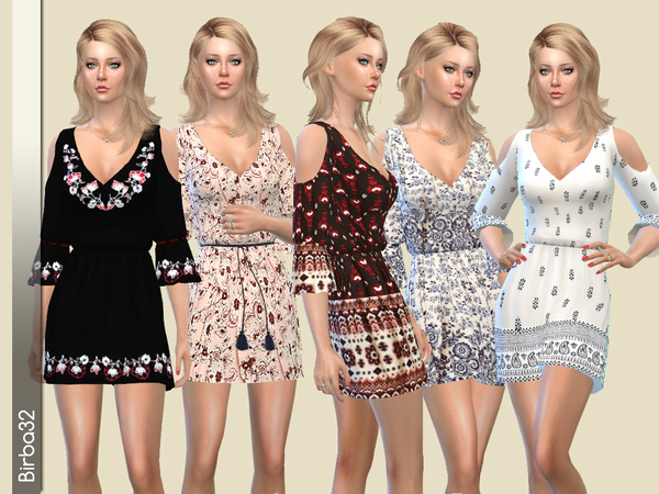 Sims 4 Esperanza dress by Birba32 at TSR
