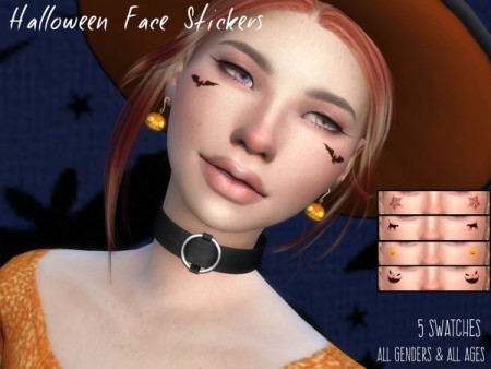 Halloween Face Stickers by Erurid at TSR