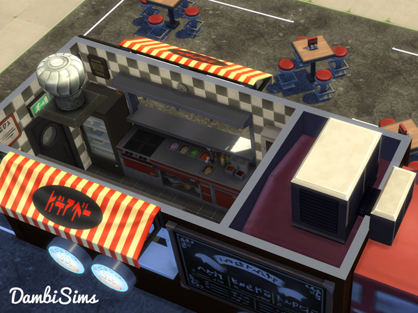 Sims 4 Food Truck Restaurant by dambisims at TSR