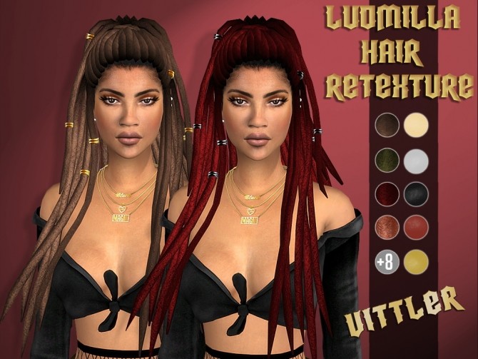 Sims 4 Ludmilla Hair at Vittler Universe