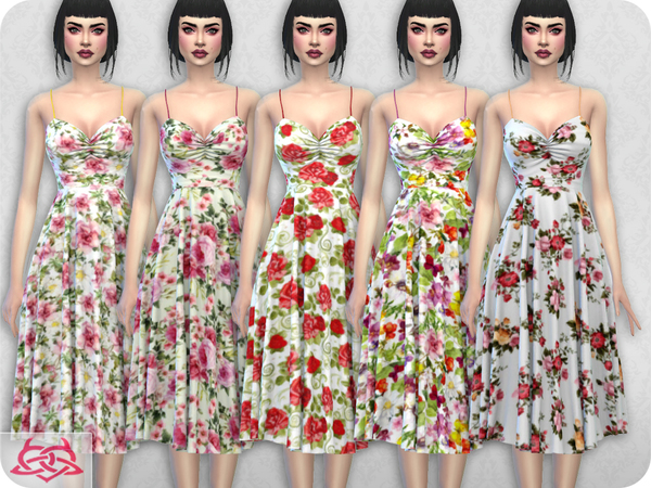 Sims 4 Claudia dress RECOLOR 2 by Colores Urbanos at TSR
