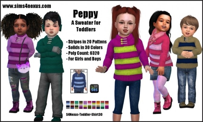 Sims 4 Peppy sweater by SamanthaGump at Sims 4 Nexus
