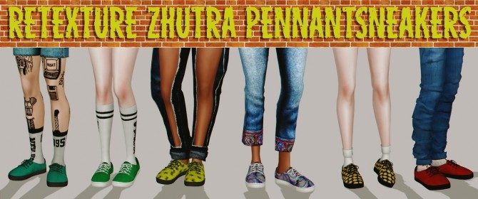 Sims 4 Zhutra​ pennant sneakers at Magic bot