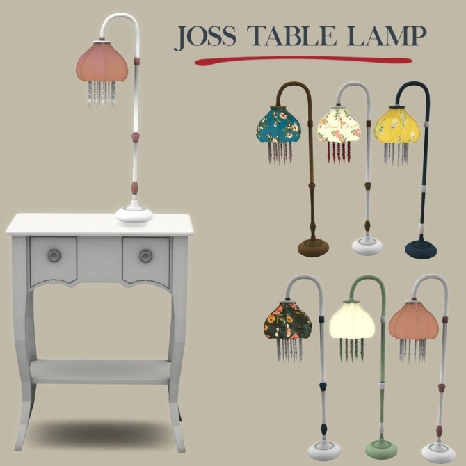 Sims 4 Joss Table Lamp at Leo Sims