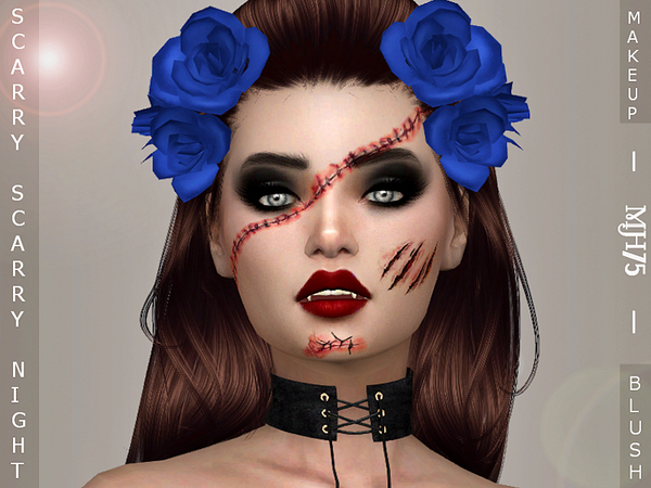 Sims 4 Scarry Night Makeup by Margeh 75 at TSR