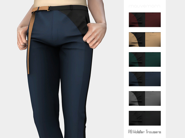 Sims 4 PB Holster Trousers by mauvemorn at TSR