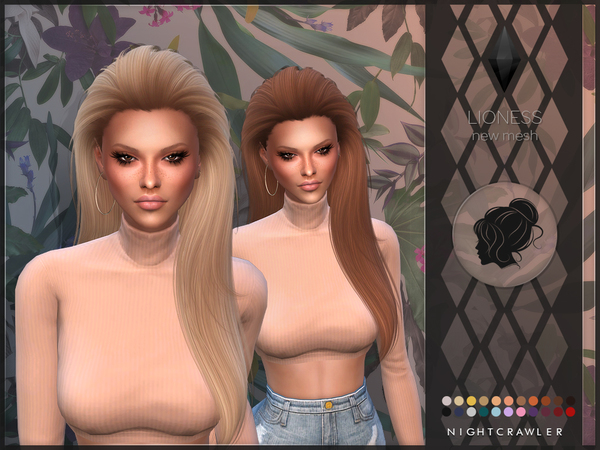 Sims 4 Lioness hair by Nightcrawler at TSR