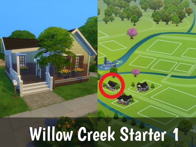 Sims 4 Willow Creek Starter 1 (No CC) at Mod The Sims