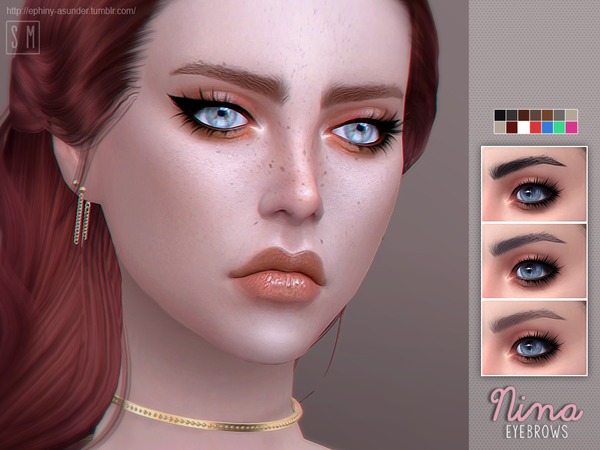 Sims 4 Nina Eyebrows by Screaming Mustard at TSR