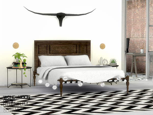 Sims 4 Rhenium Bedroom by wondymoon at TSR