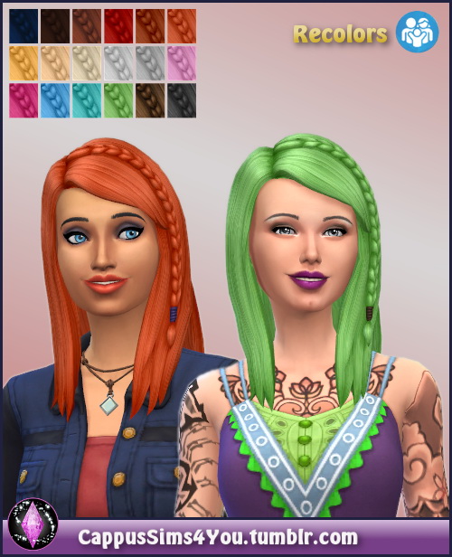 Sims 4 Lomy RC Hair Long Side Braid at CappusSims4You