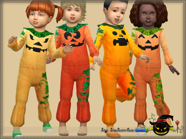 Sims 4 Overalls Pumpkin by bukovka at TSR