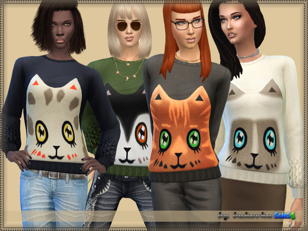Sims 4 Sweater Cat by bukovka at TSR