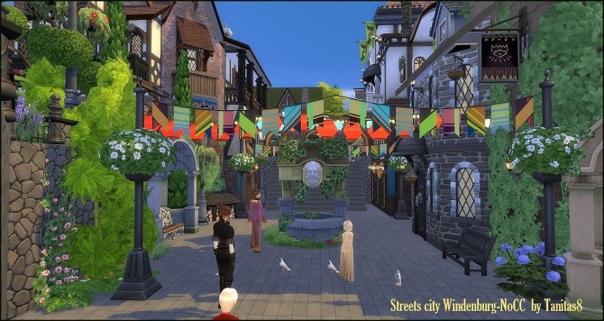 Sims 4 Streets city Windenburg NoCC at Tanitas8 Sims