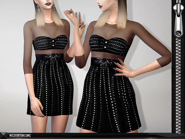 Sims 4 MFS Martha Dress by MissFortune at TSR