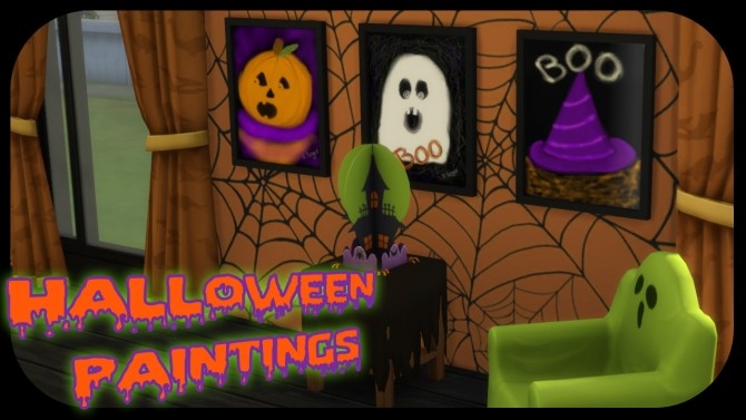 Sims 4 Halloween Paintings at Seger Sims