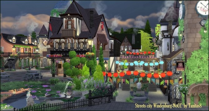 Sims 4 Streets city Windenburg NoCC at Tanitas8 Sims
