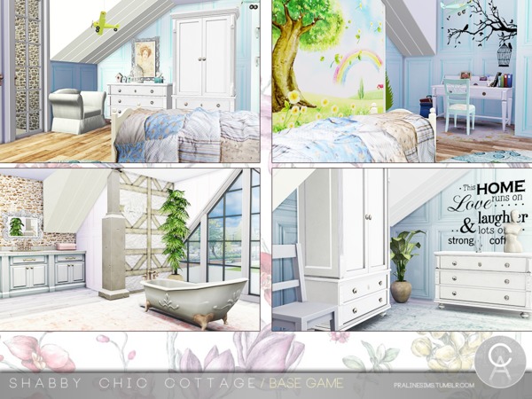 Sims 4 Shabby Chic Cottage by Pralinesims at TSR