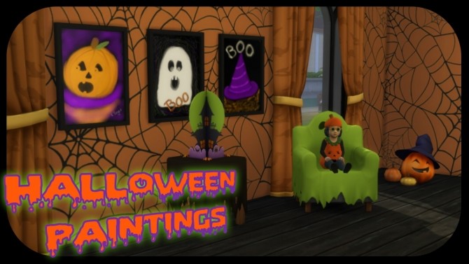 Sims 4 Halloween Paintings at Seger Sims