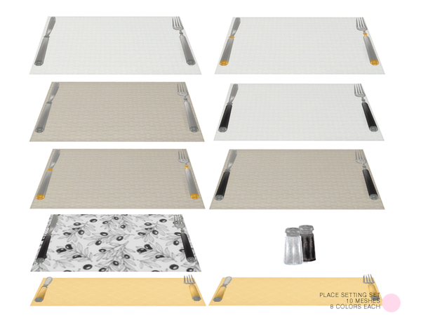 Sims 4 Place Setting Set by DOT at TSR