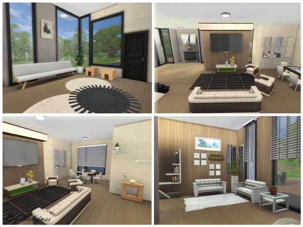 Sims 4 Modern Caeli house by setejuss at TSR
