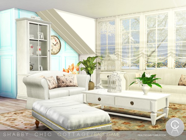 Sims 4 Shabby Chic Cottage by Pralinesims at TSR