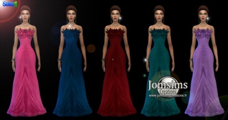Leafysia Dress at Jomsims Creations » Sims 4 Updates
