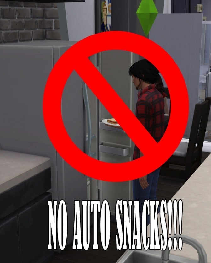 Sims 4 No Auto Snacks by meharie at Mod The Sims