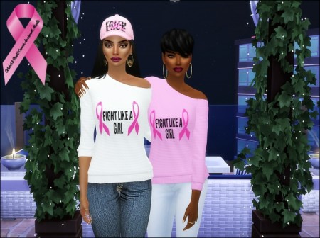 Tops for Breast Cancer Awareness CAS Challenge at The Beautiful Sims of Color