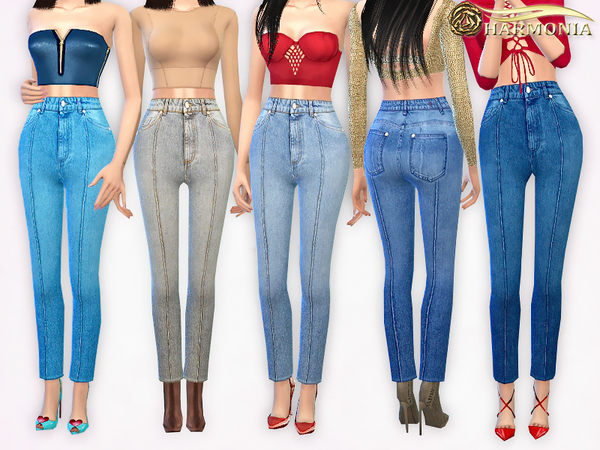 Sims 4 Relaxed fit Mom Jeans by Harmonia at TSR