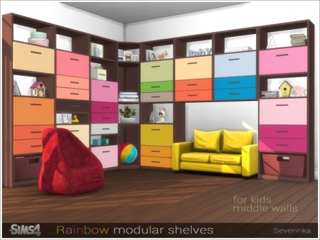 Rainbow modular shelves by Severinka at TSR