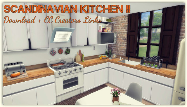 Sims 4 Scandinavian Kitchen II at Dinha Gamer