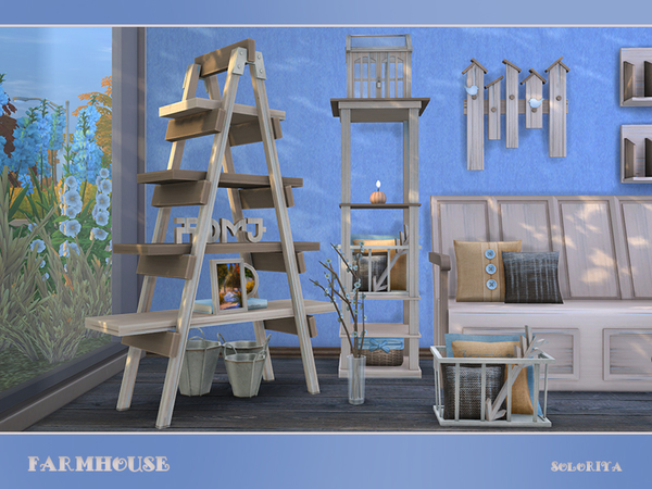 Sims 4 Modern farmhouse set by soloriya at TSR