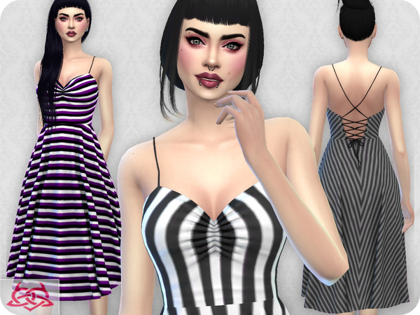 Sims 4 Claudia dress by Colores Urbanos at TSR