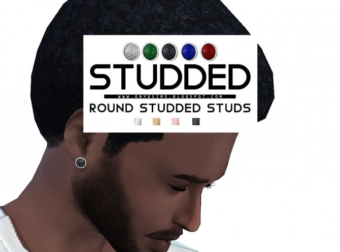 Sims 4 Round Studded Studs for All at Onyx Sims