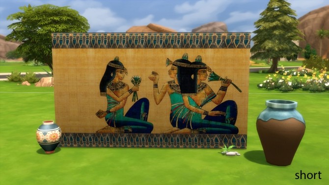 Sims 4 Blue Egyptian Ladies wallpapers by M16Tronaz at Mod The Sims
