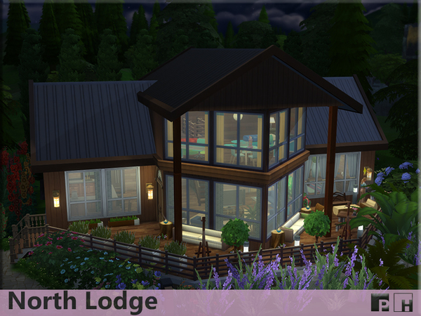 Sims 4 North Lodge by Pinkfizzzzz at TSR