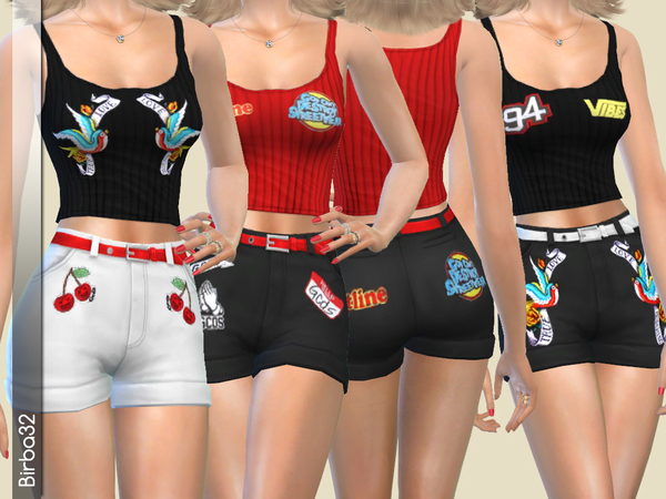 Sims 4 Belinda shorts by Birba32 at TSR