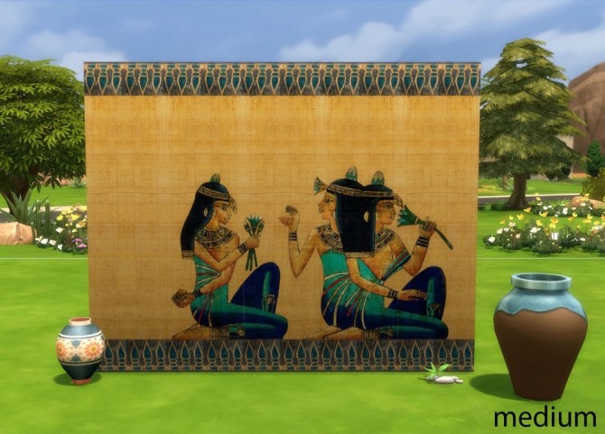 Sims 4 Blue Egyptian Ladies wallpapers by M16Tronaz at Mod The Sims