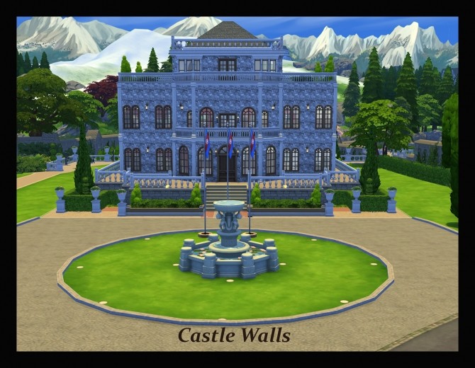 Sims 4 Castle Walls by Simmiller at Mod The Sims