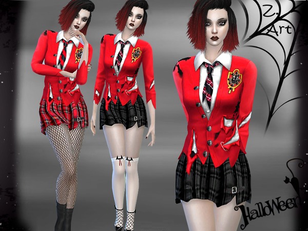 Sims 4 Halloween Party 03 outfit by Zuckerschnute20 at TSR