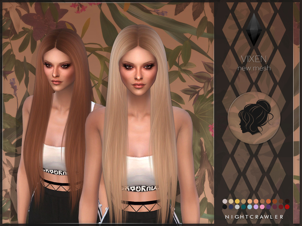 Sims 4 Vixen hair by Nightcrawler at TSR