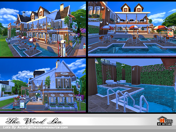 Sims 4 The Wood Lin restaurant NoCC by autaki at TSR