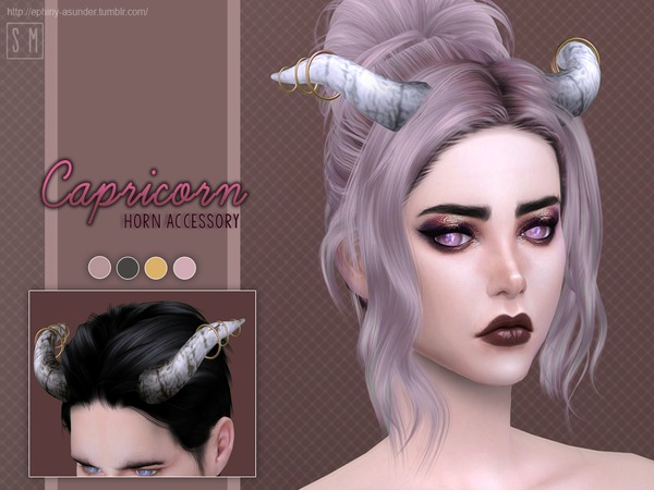 Sims 4 Capricorn Horn by Screaming Mustard at TSR