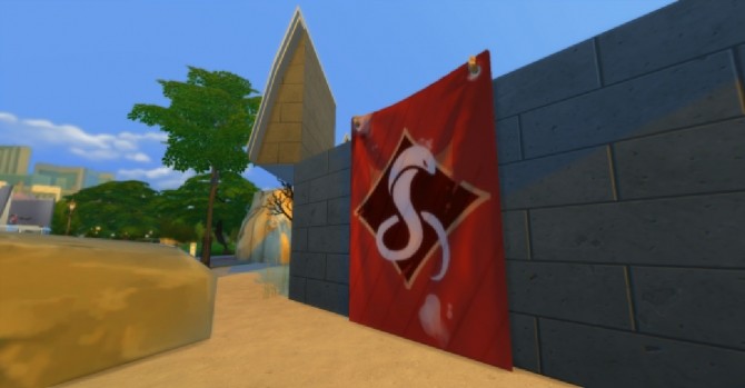 Sims 4 Red Vs. Blue team flags by GoldenEcho at Mod The Sims