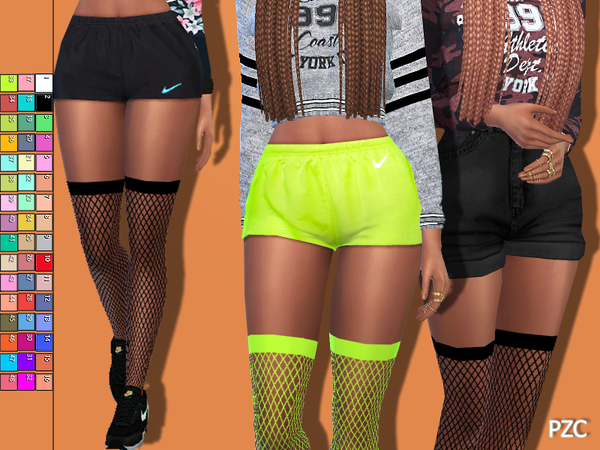 Sims 4 Sporty Fishnet Tights by Pinkzombiecupcakes at TSR