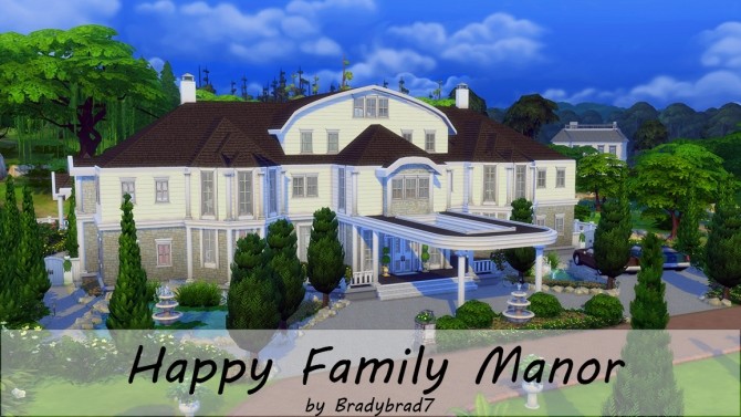 Sims 4 Happy Family Mansion NO CC by bradybrad7 at Mod The Sims