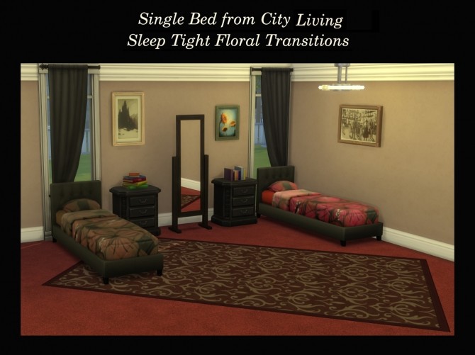 Sims 4 Sleep Tight Transitions Single Bed by Simmiller at Mod The Sims