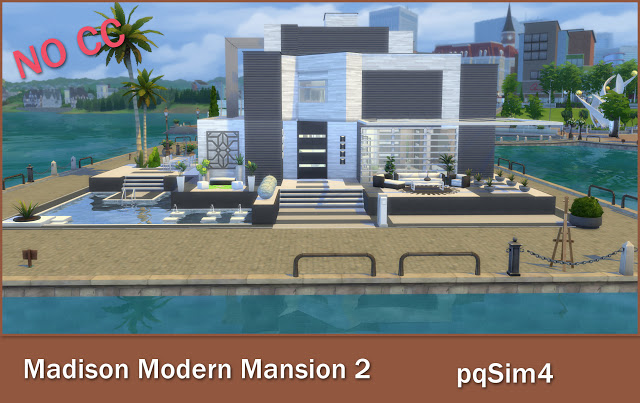 Sims 4 Madison Modern Mansion at pqSims4