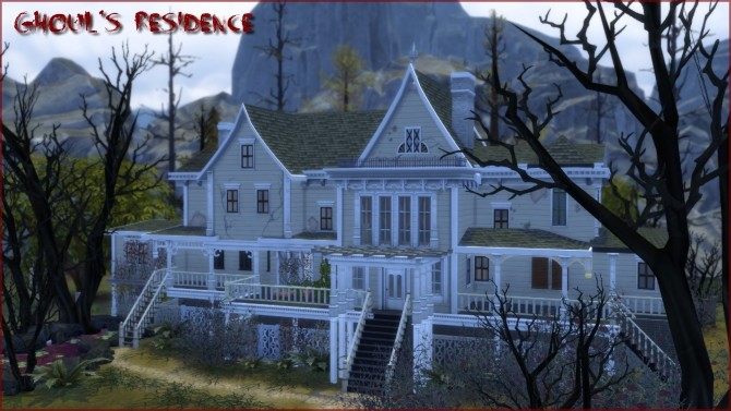 Sims 4 Ghouls mansion no CC by Aya20 at Mod The Sims